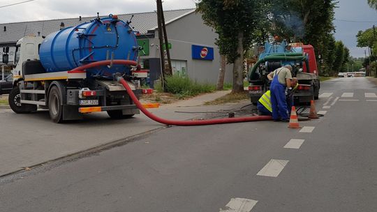 Awaria koło Biedronki