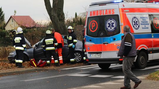 BMW uderzył w drzewo