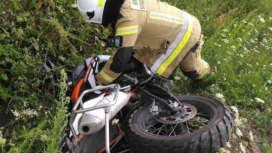 Poważny wypadek motocyklisty