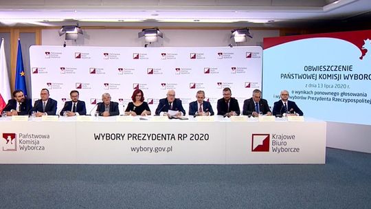 Duda - 51,03%, Trzaskowski - 48,97%. Oficjalne wyniki wyborów prezydenckich podała PKW