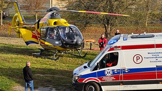 Helikopter LPR lądował w awaryjnym miejscu - film