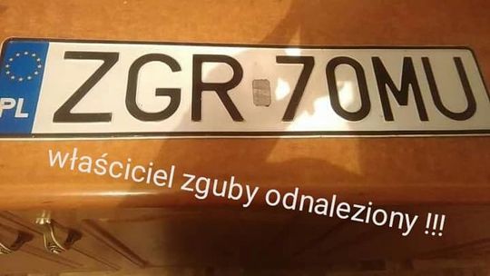 Niecałe 30 minut straczyło aby znalazł się właściciel zagubionych tablic