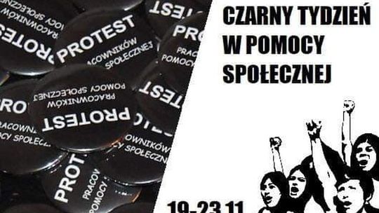 Pracownicy pomocy społecznej rozpoczeli protestacyjny "Czarny tydzień"