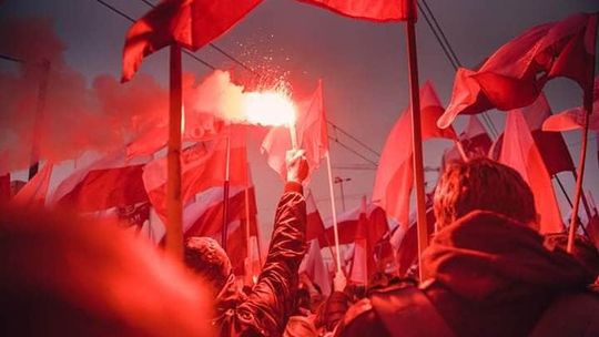 Reprezentacja z Chojny na Marszu Niepodległości w Warszawie 