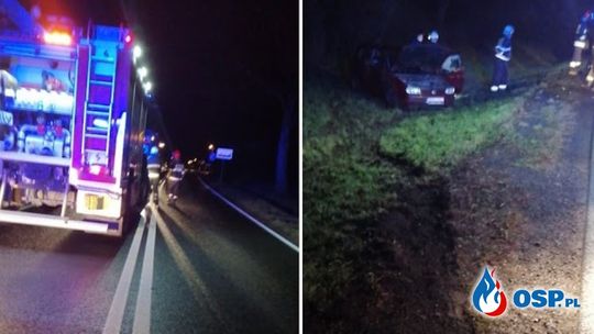 Samochodem wpadł do rowu. Był nietrzeźwy