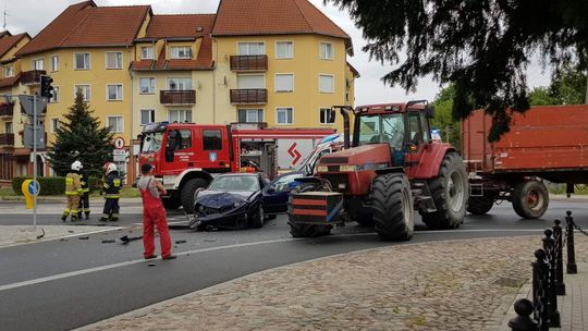 Uderzył w ciągnik