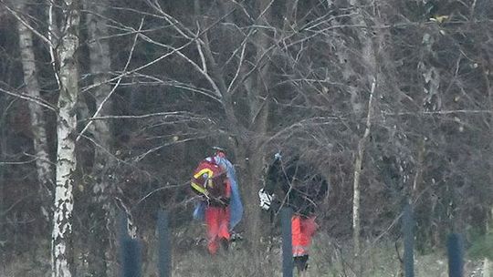 Wisiała już na drzewie jak podbiegli policjanci