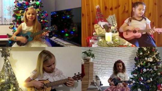 Wokalistki z ukulele w świątecznym klimacie. Zaśpiewajmy wspólnie "Przybieżeli do Betlejem"