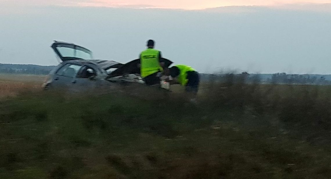 Na łuku wypadli z drogi. Nastoletni kierowca i pasażerka zostali ranni [FOTO]