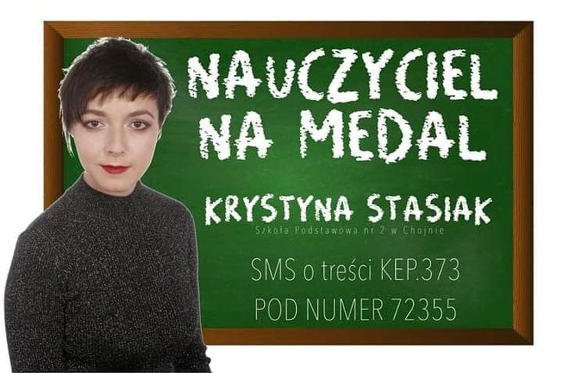 Nauczycielka z Chojny nominowana do plebiscytu "Nauczyciel na medal" 