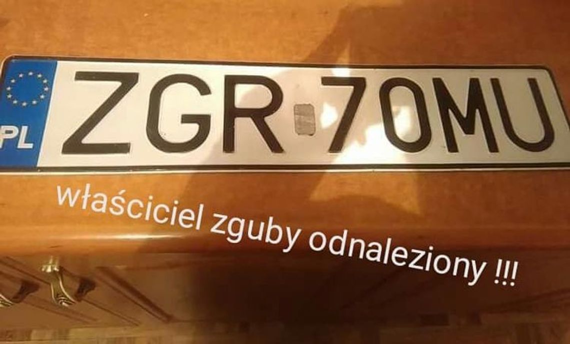 Niecałe 30 minut straczyło aby znalazł się właściciel zagubionych tablic