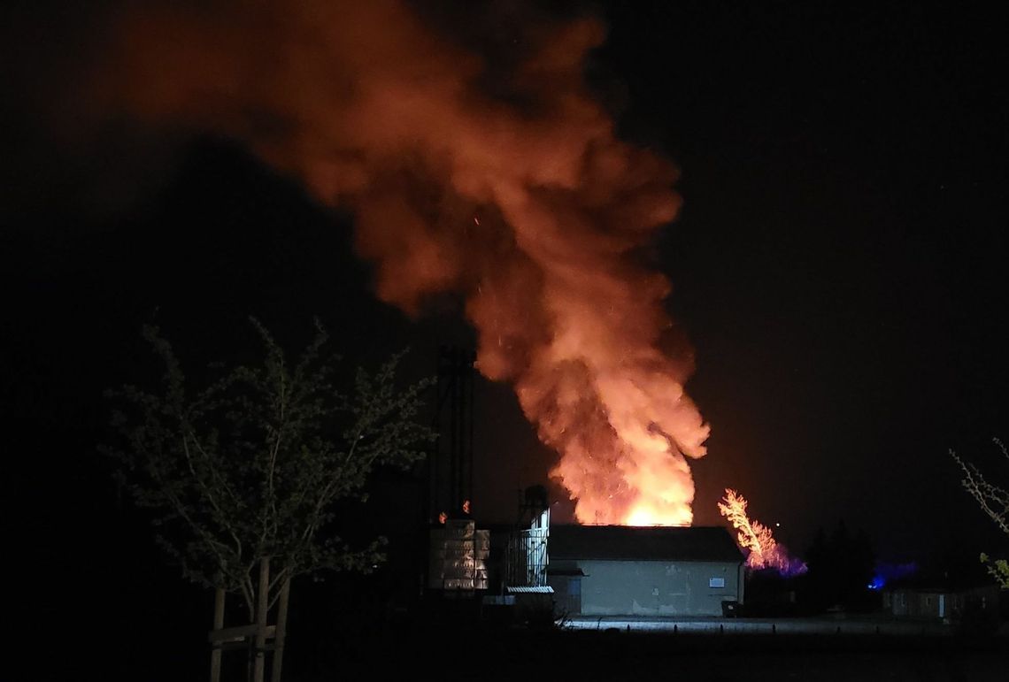 Pożar w Cedyni gasiło kilka jednostek straży
