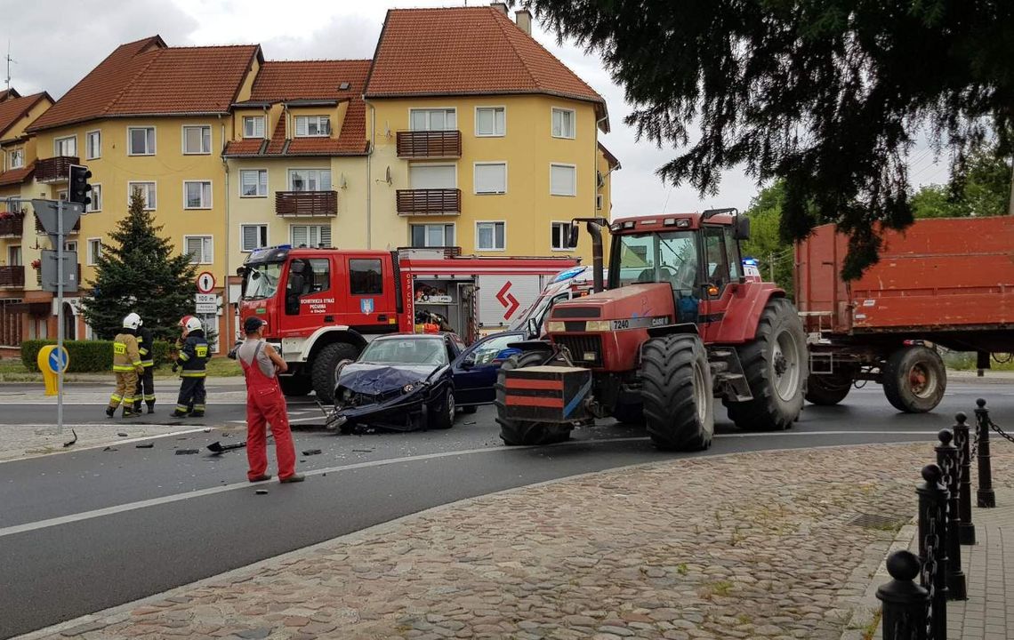 Uderzył w ciągnik