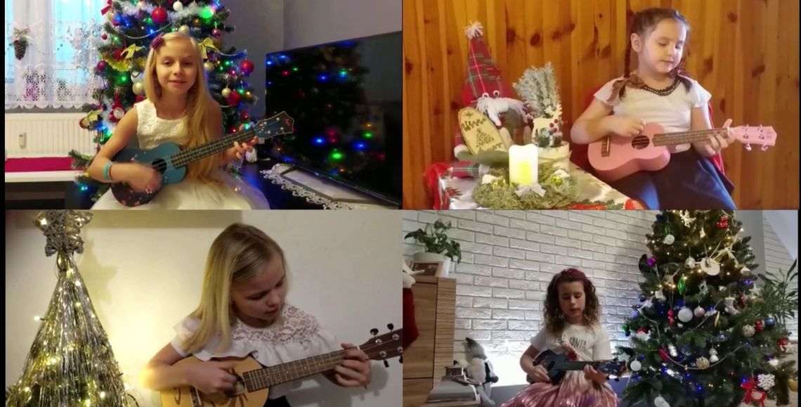 Wokalistki z ukulele w świątecznym klimacie. Zaśpiewajmy wspólnie "Przybieżeli do Betlejem"
